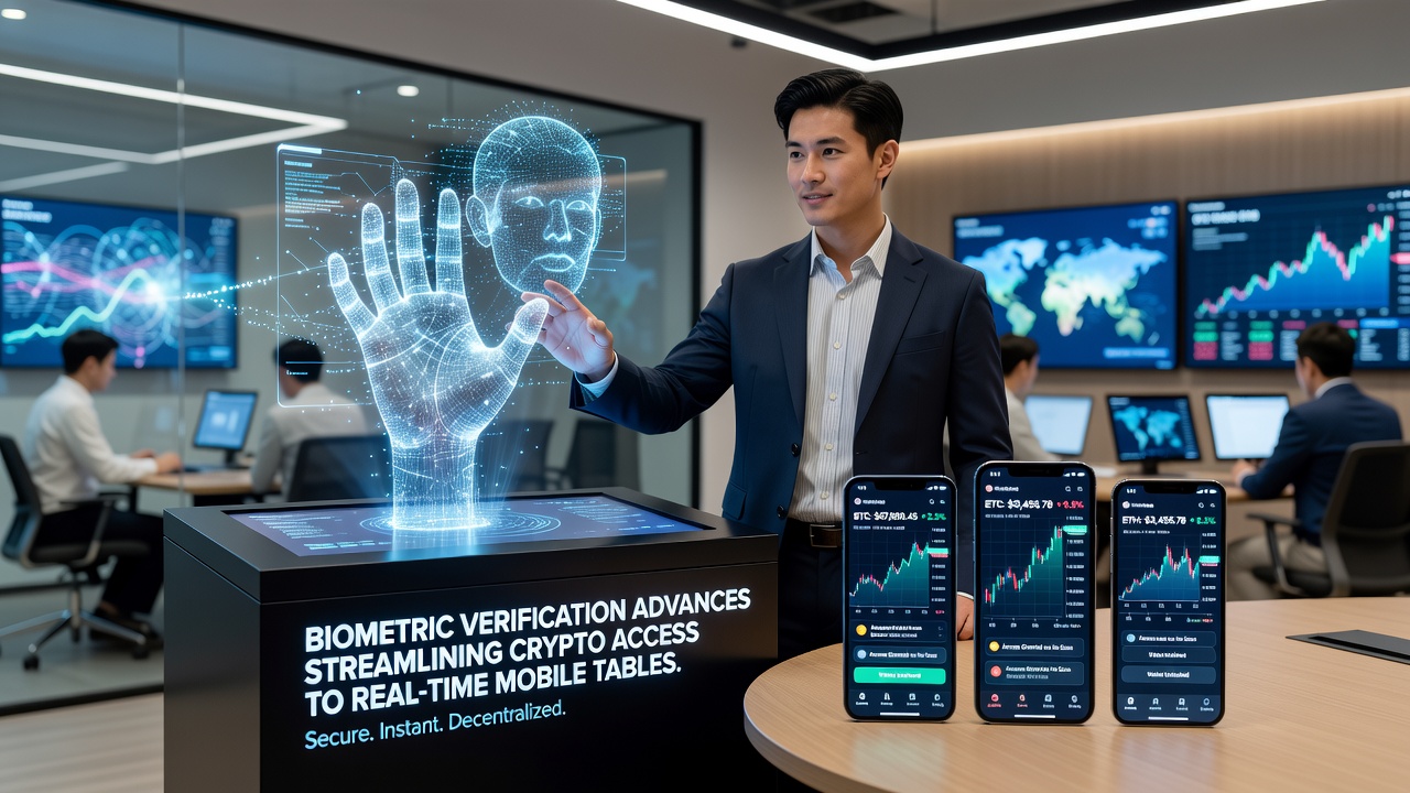 Close-up of a smartphone screen during biometric crypto transaction approval for a live dealer table game