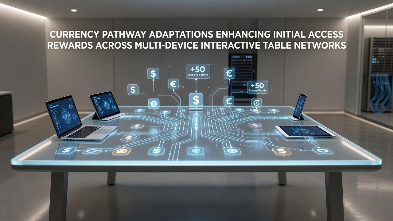 Multi-device casino table networks showing currency pathways and reward integrations on smartphones and tablets