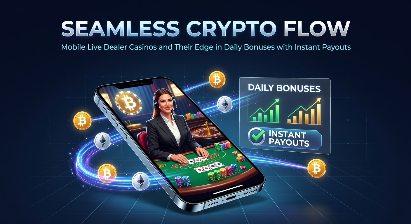 Smartphone displaying a live dealer blackjack table with cryptocurrency wallet integration and bonus notifications overlay