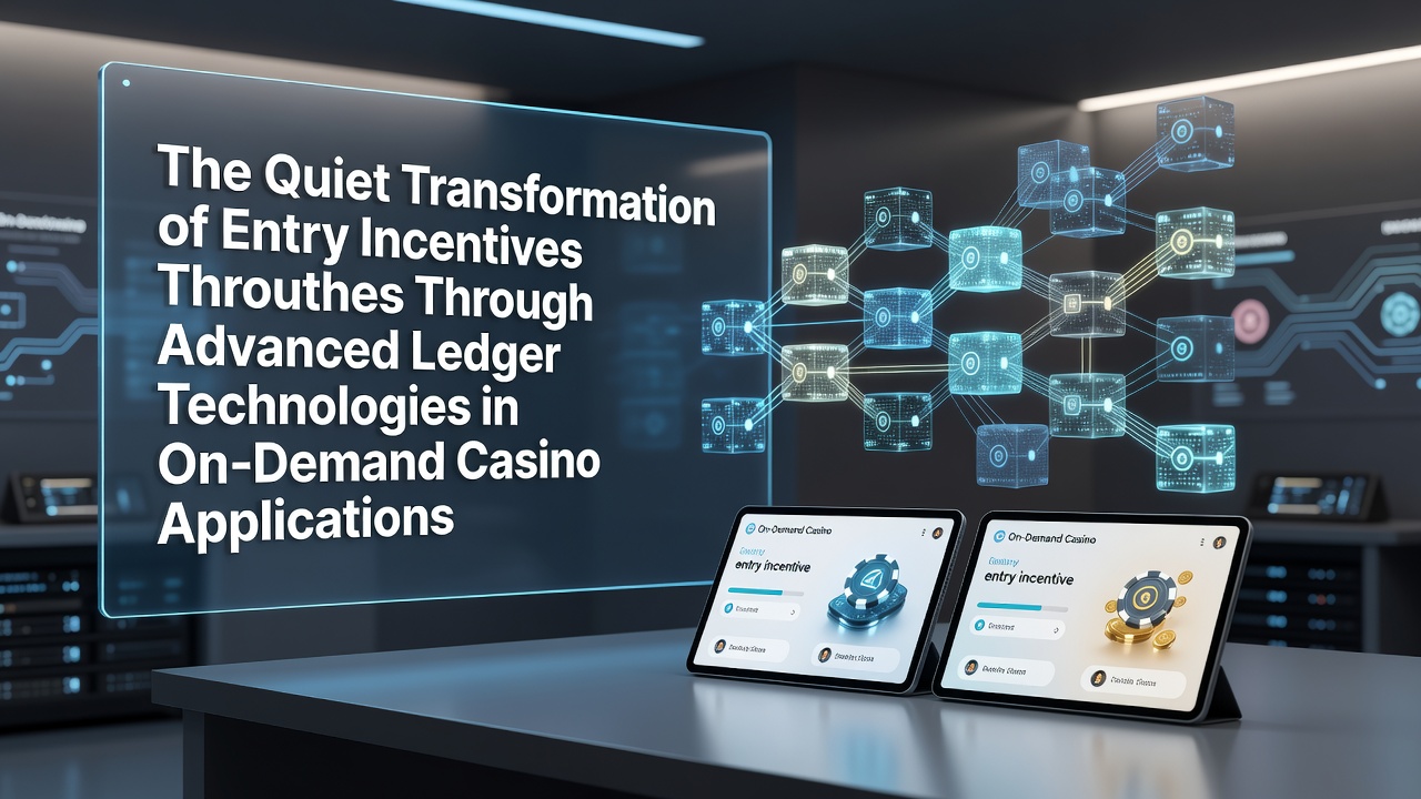 Advanced ledger technology interface displaying entry incentives in a mobile casino application